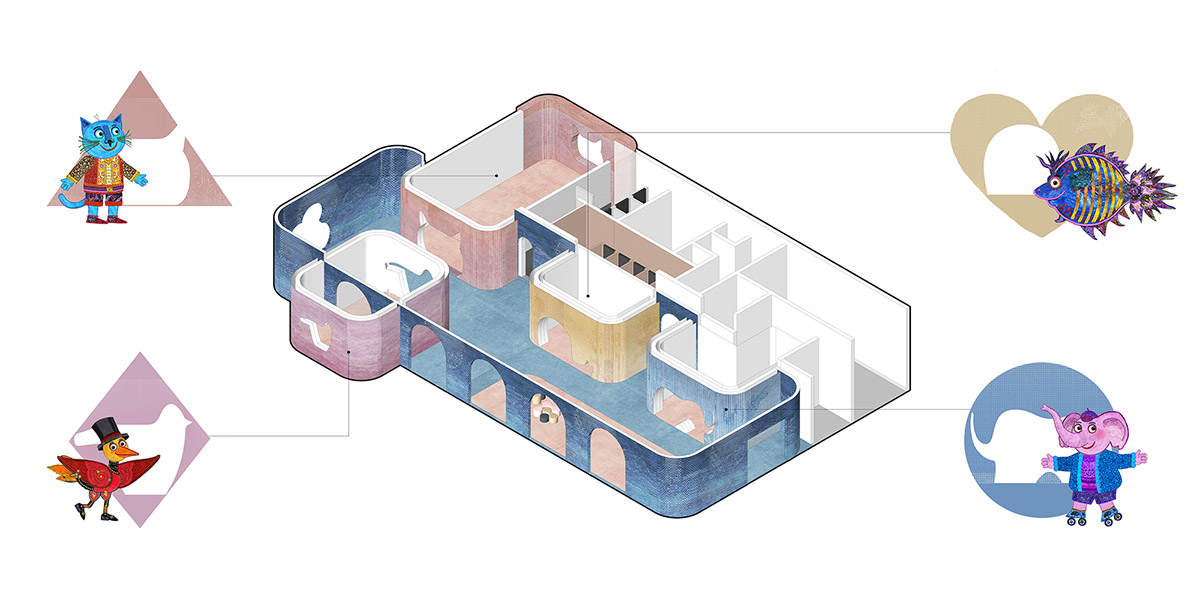 Wutopia Lab creates fairytale-like interiors for a bookstore in Jiangsu, China