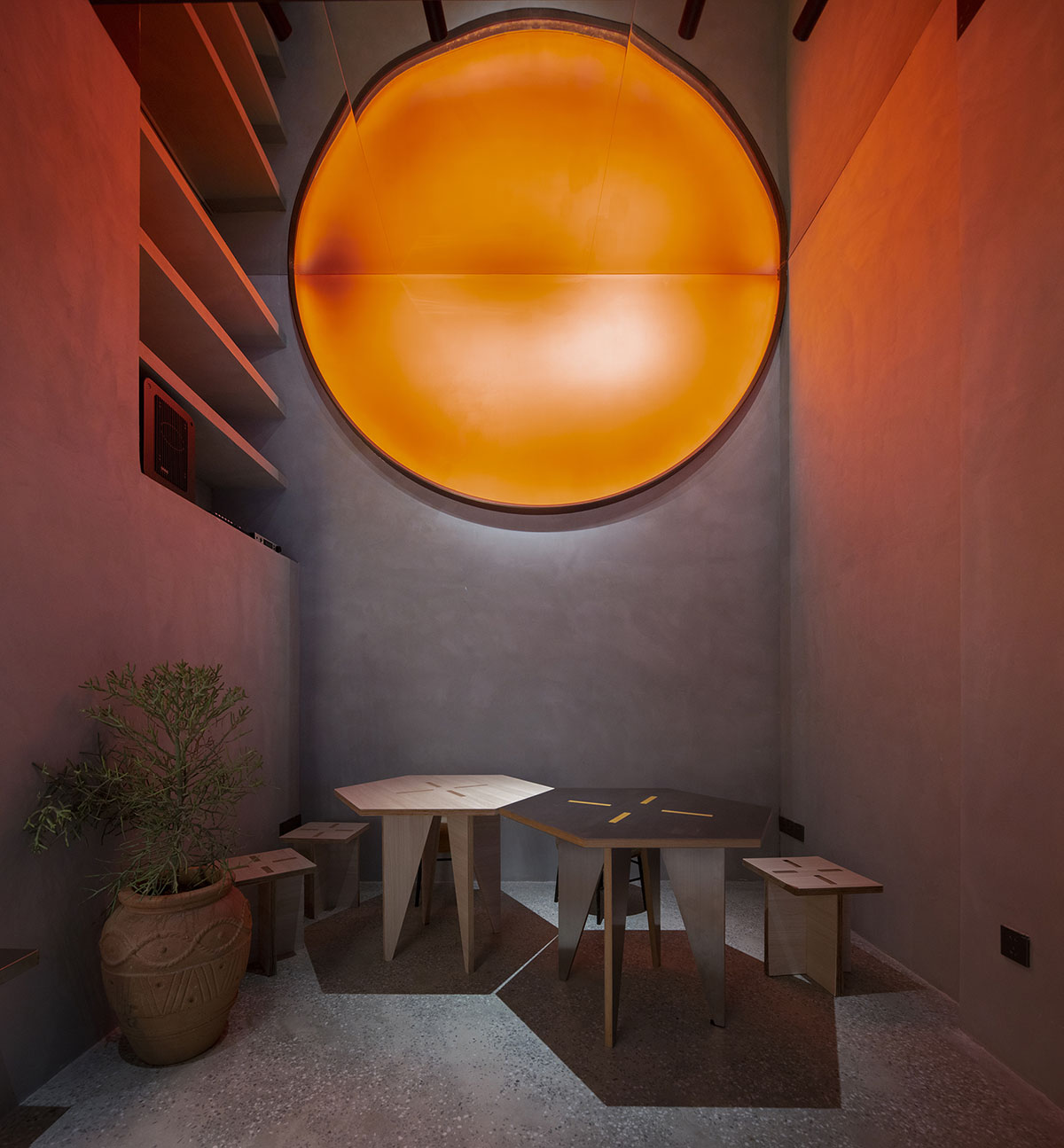 Wutopia Lab completes orange-colored vertical micro social complex with light tower in Guangzhou