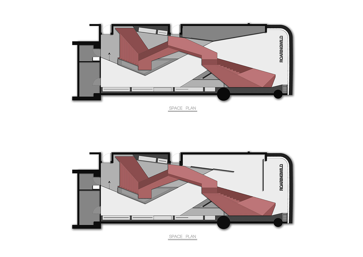 DOMANI adds bold red staircase to the interior of a Shenzhen store brand to create sensory illusion