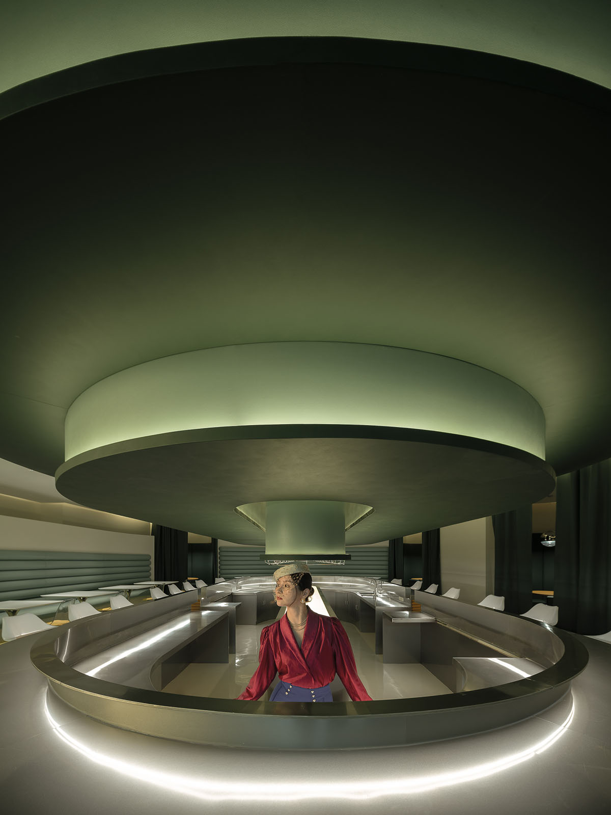 Various Associates creates retro-futuristic waiting hall in Shanghai