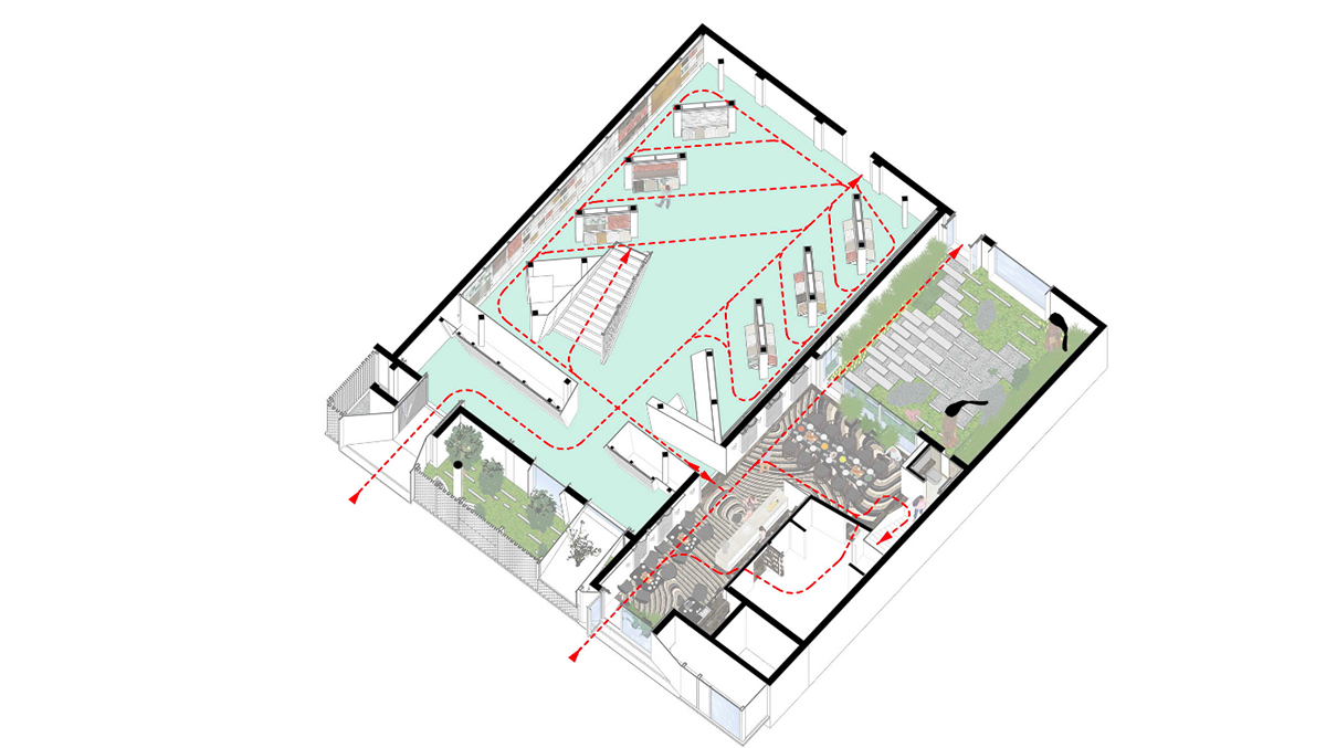 Atelier Alter converts old storage space into a stone archive using thousands of 10cm stone cubes
