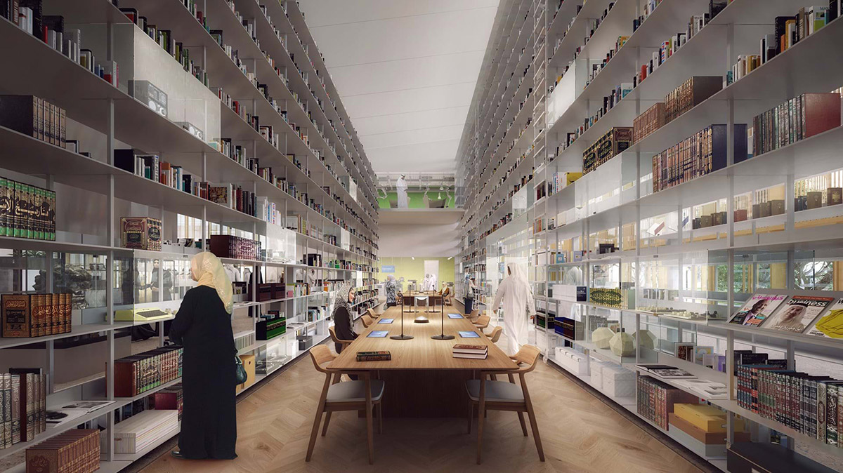 Foster + Partners designs library and culture centre with large floating roof in Sharjah