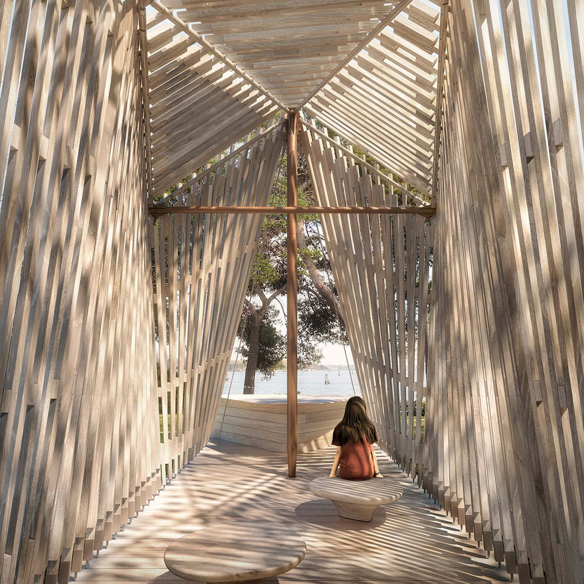 Foster+Partners design zig zag-shaped chapel for the first ever Vatican Pavilion at Venice Biennale