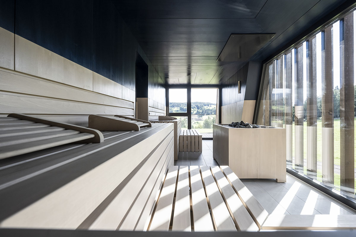 noa* designs boutique hotel and wellness featuring trapezoidal façade in an old farm of Soprabolzano