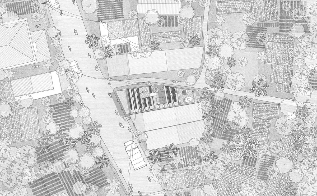 This reddish house features rooftop garden to make owners grow their own food in Vietnam