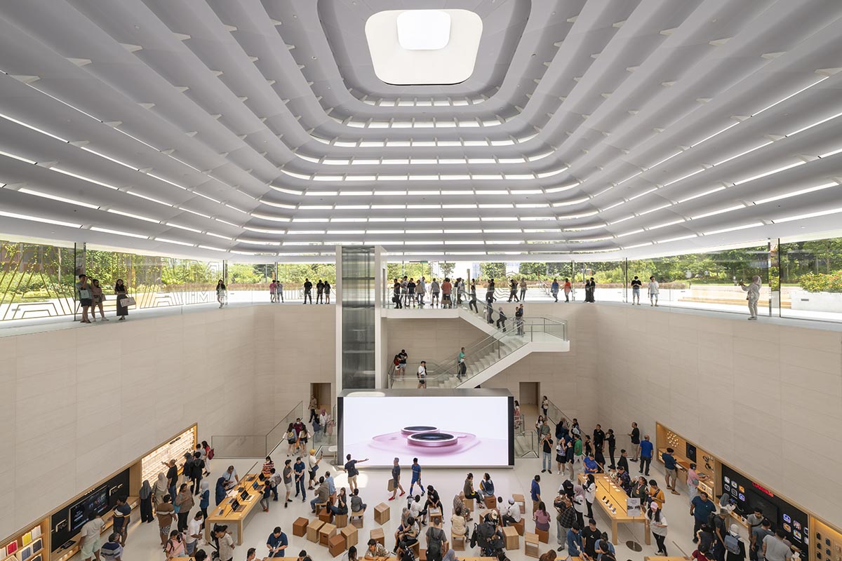 Foster + Partners creates three-dimensional layered roof for Apple's new store in Malaysia