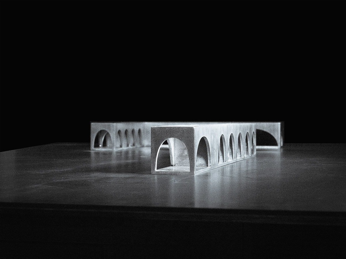 TEMP designs runner's station with stainless steel arcades in Beijing Olympic Forest Park