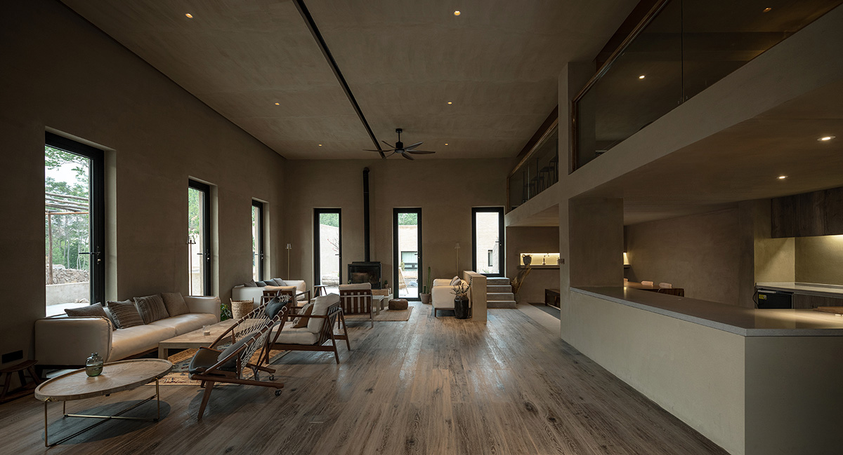 DAS Lab completes Lost Villa Boutique Hotel with earth-toned colours and smooth details in Ningxia