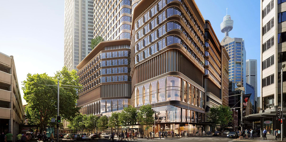 Foster + Partners reveals images for bronze-colored Sydney skyscraper that will be built over station