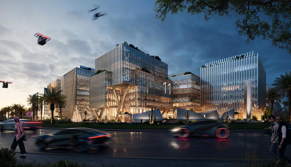 HWKN Architecture releases the first ground up AI-driven office community in the UAE