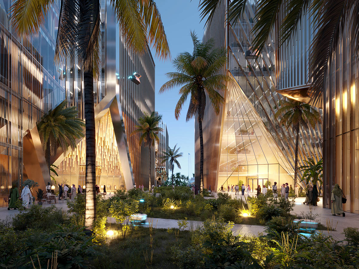 HWKN Architecture releases the first ground up AI-driven office community in the UAE