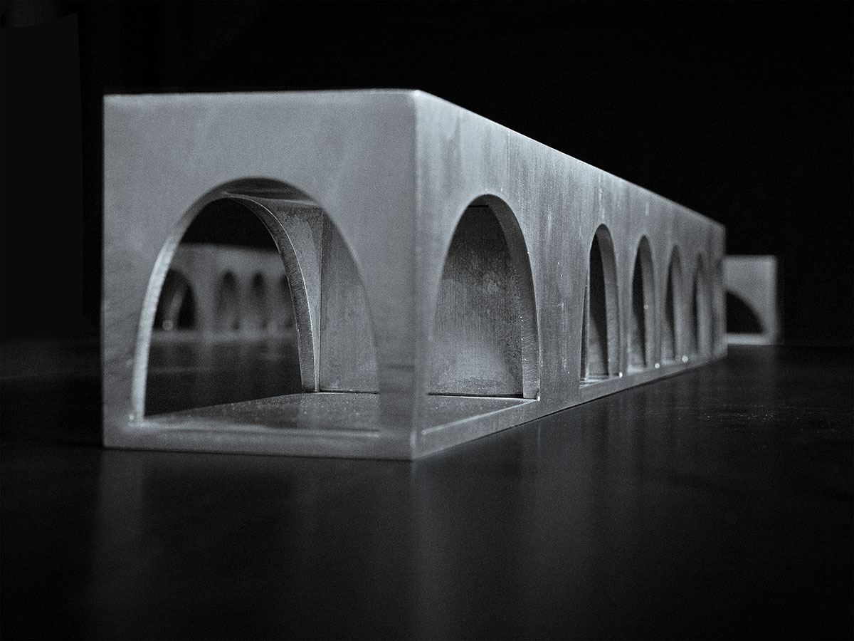 TEMP designs runner's station with stainless steel arcades in Beijing Olympic Forest Park