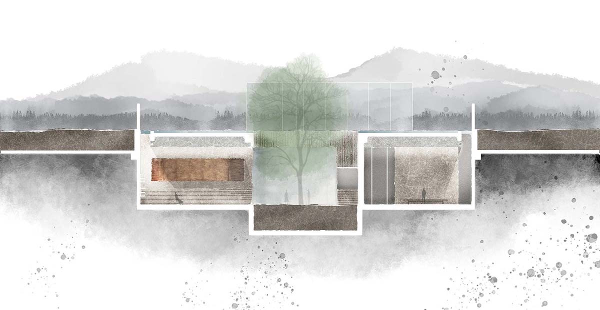 Waterfrom Design creates peaceful interior with wooden furnitures for tea community center in China