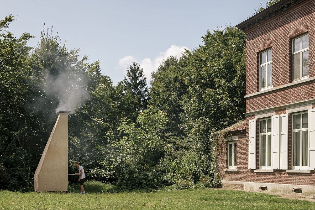 Hasselt University students built Building Beyond Pastorie Pavilion from reclaimed materials