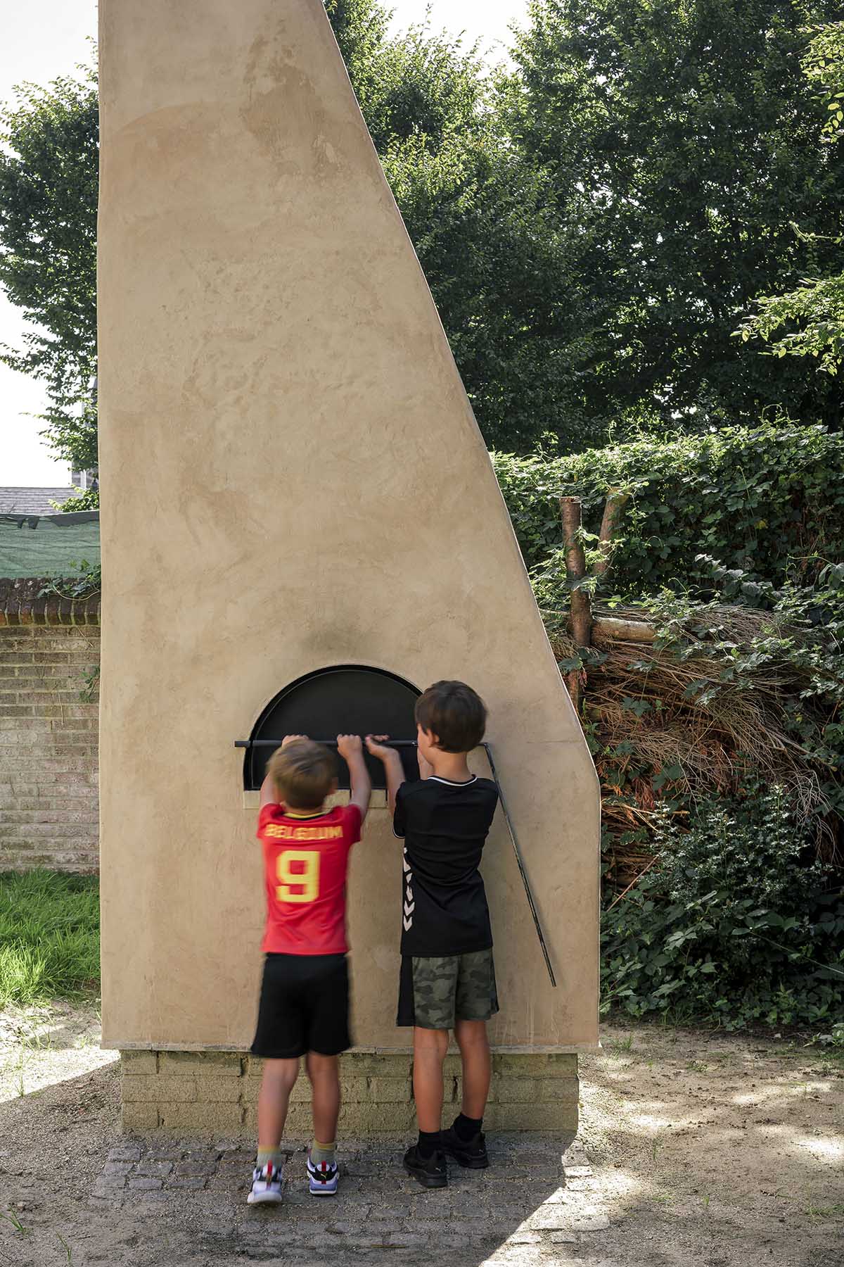 Hasselt University students built Building Beyond Pastorie Pavilion from reclaimed materials