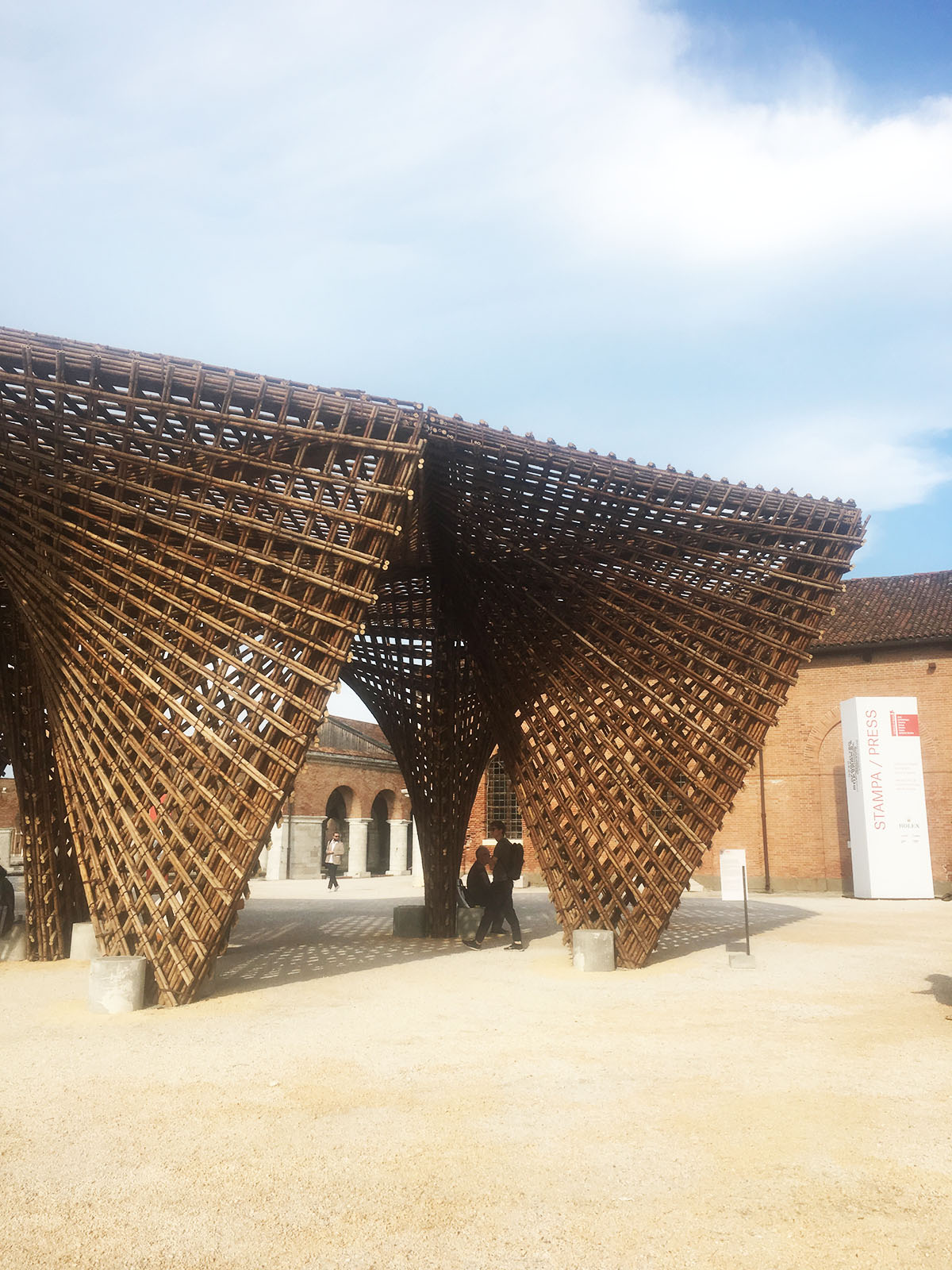 VTN installs giant bamboo roof at the Venice Architecture Biennale