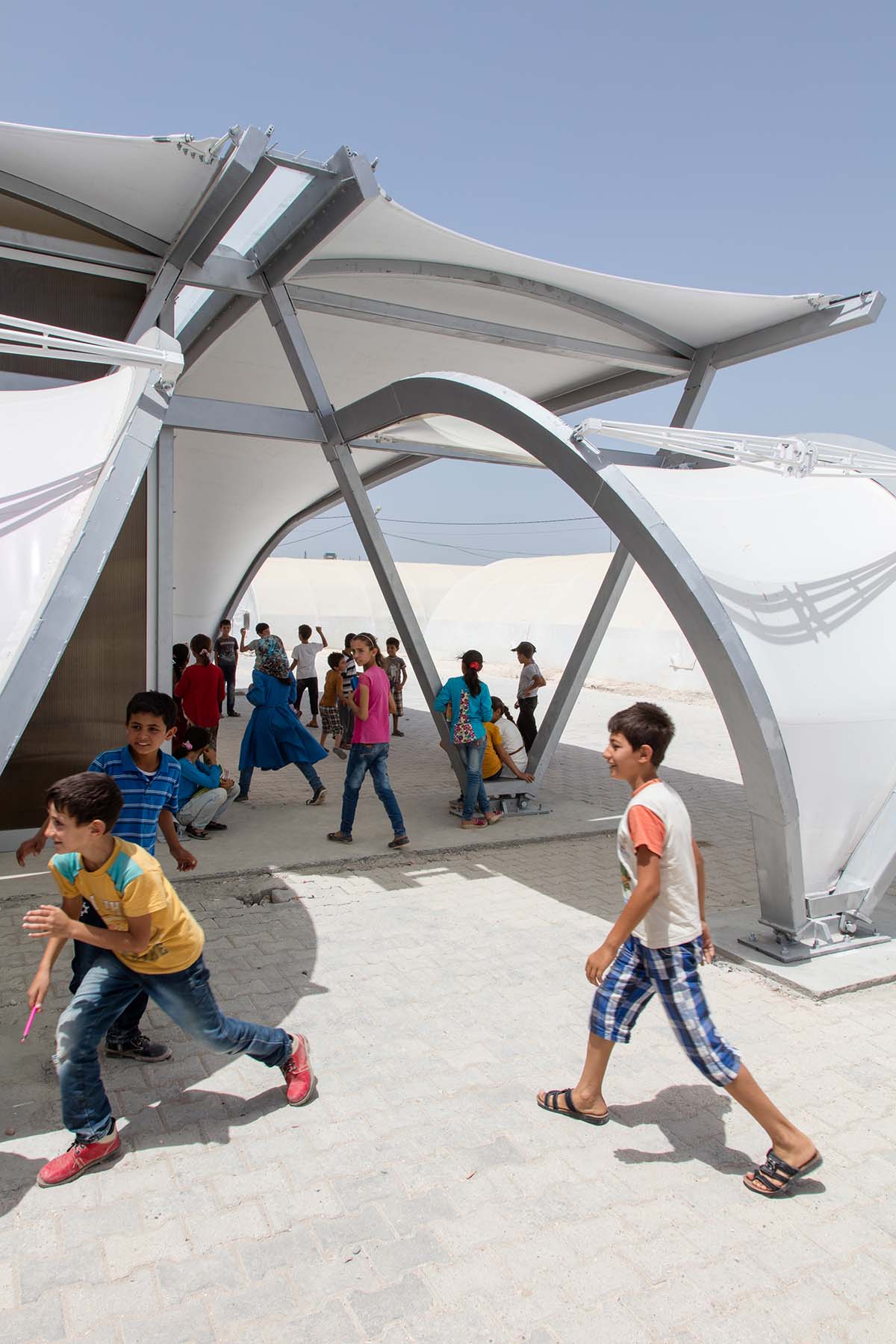 Zaha Hadid Architects creates weather-proof and modular shelters for displaced communities