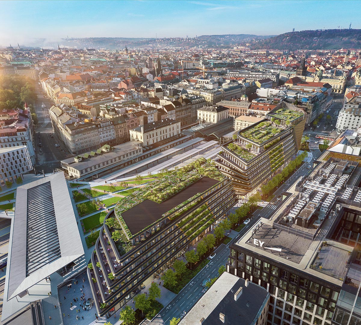 Zaha Hadid Architects shares updates and new visuals for Masaryčka Building in Prague 