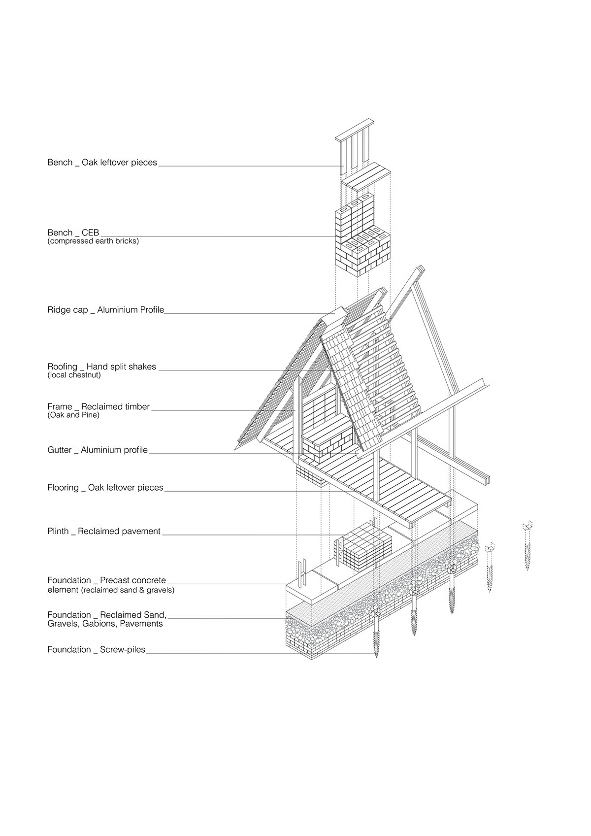 Hasselt University students built Building Beyond Pastorie Pavilion from reclaimed materials 