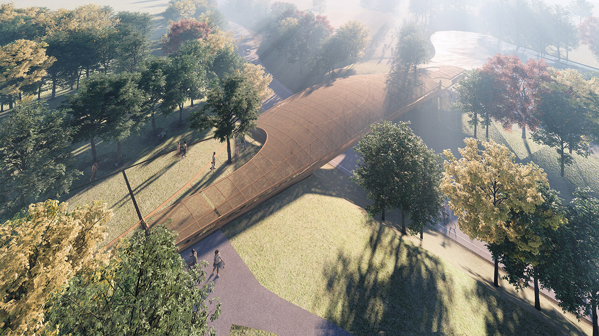 Architects propose sculptural footbridges in Latvia's Gauja National Park