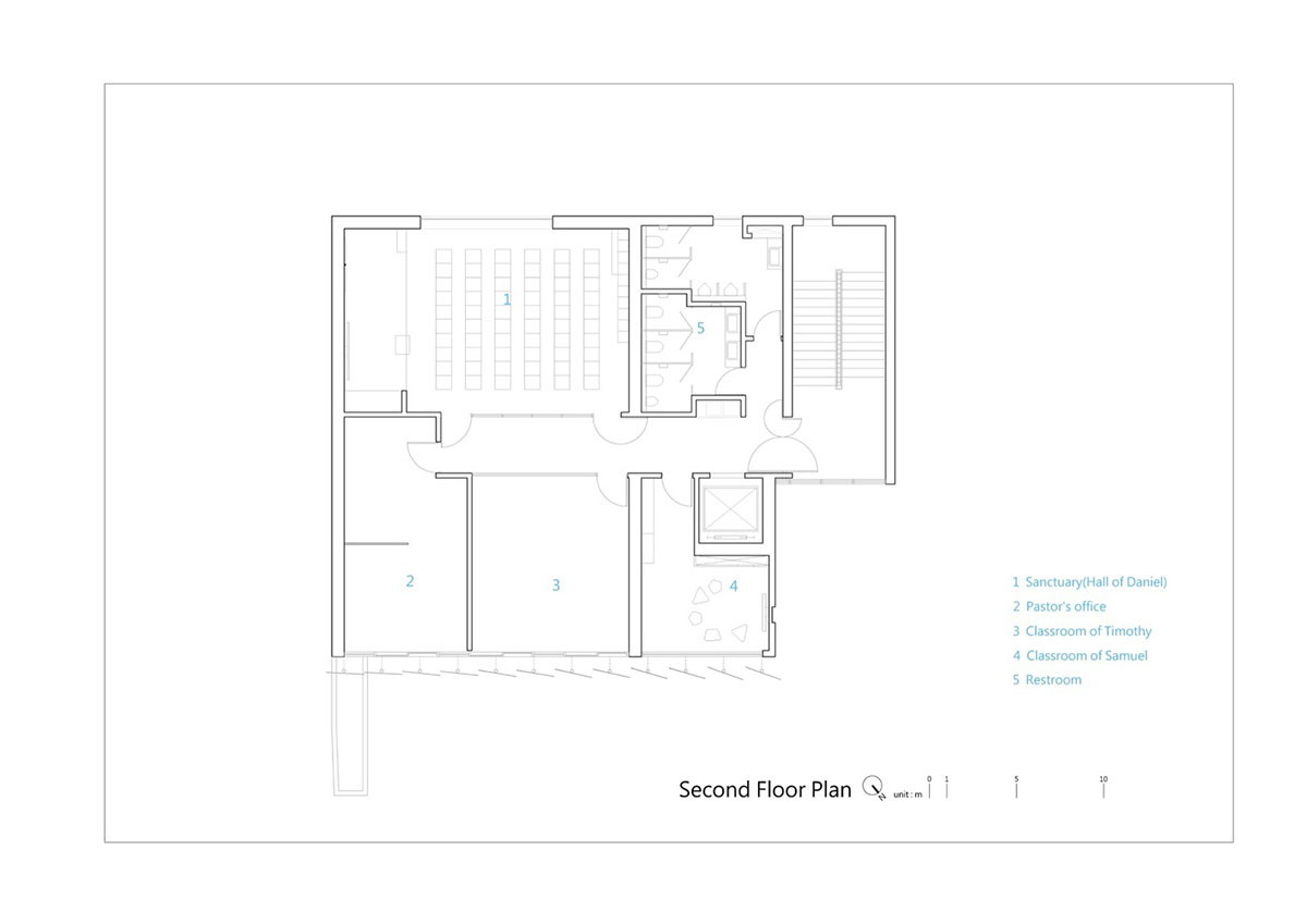 MAYU architects+ adds copper-coloured featherlike screen to main facade of Tung-Men Holiness Church