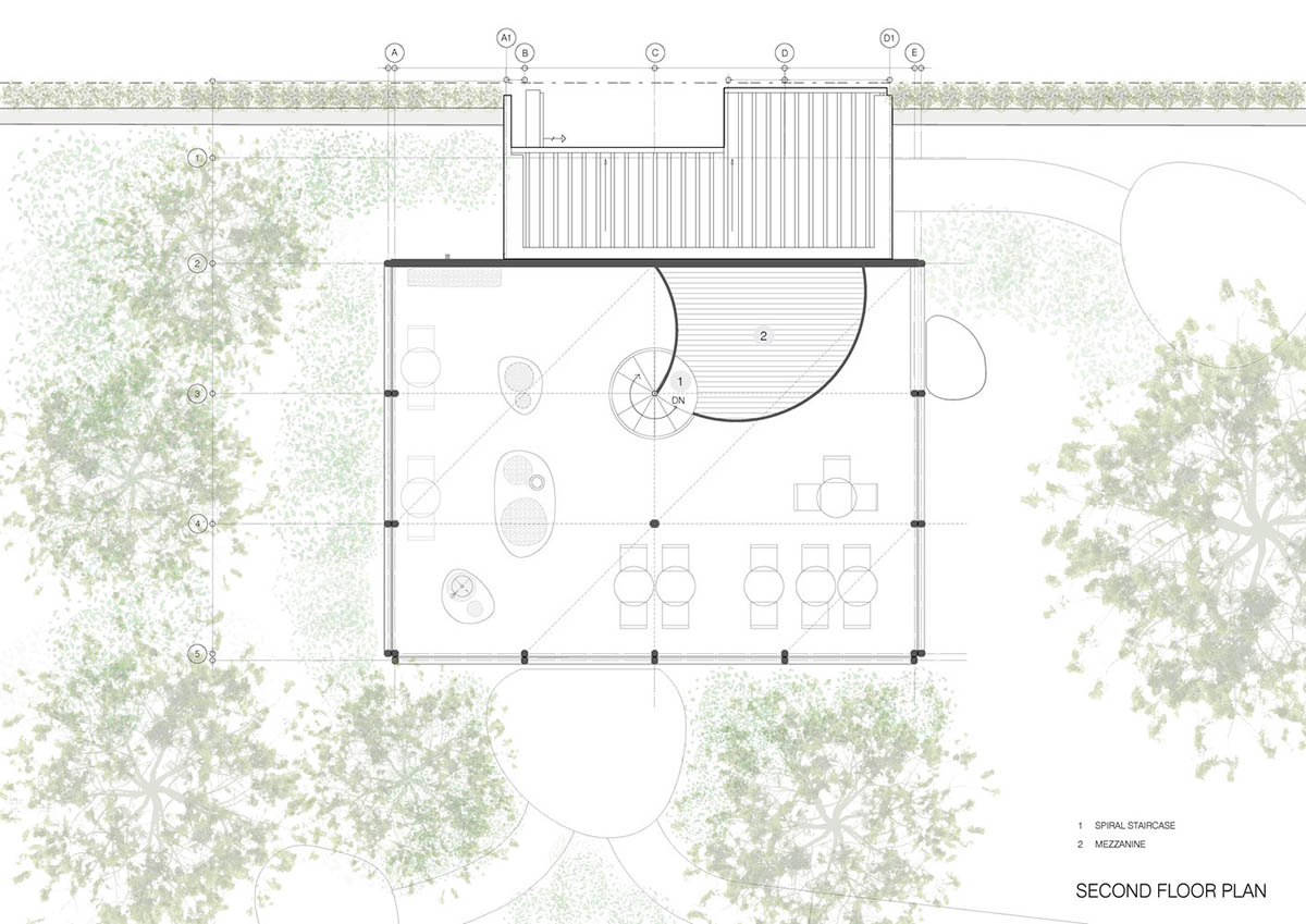 NitaProw designed an elegant transparent beauty shop within coconut trees of  Thonglor in Bangkok