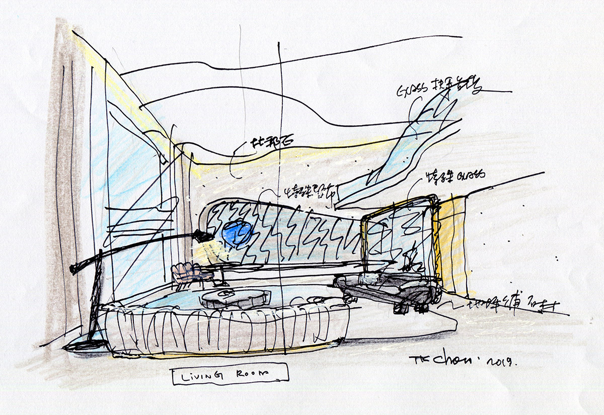 T.K. Chu Design completes interiors of duplex apartment of Yanlord Marina Center in Zhuhai