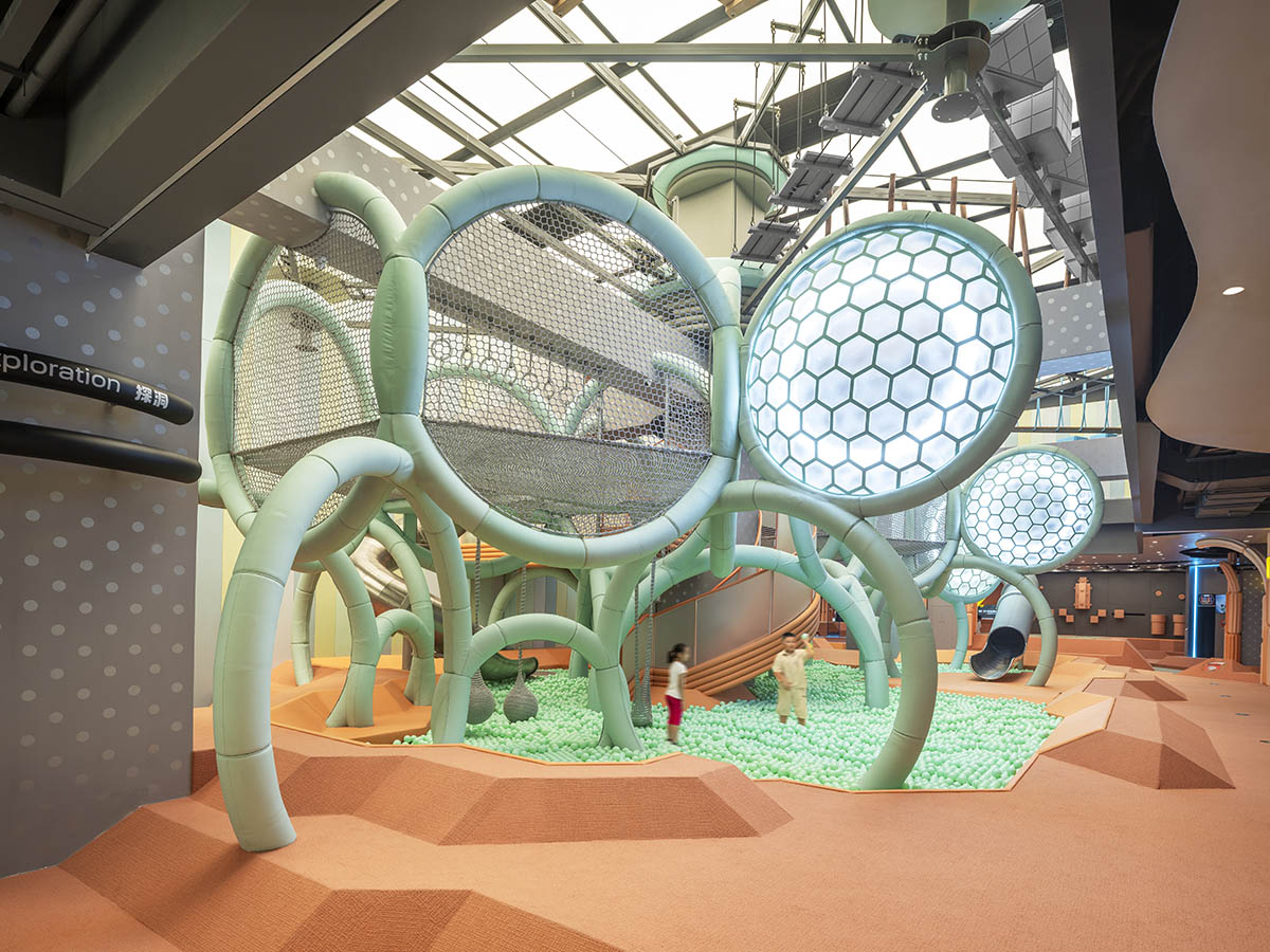waa creates artificial land for a sports centre that acts like