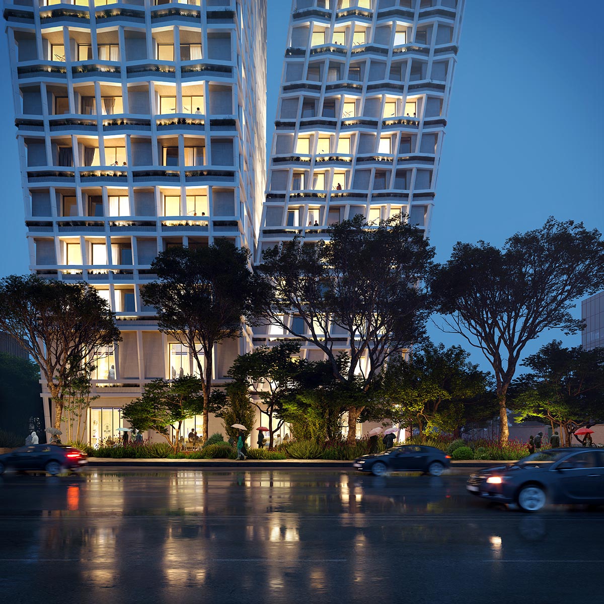 OODA unveils design for dancing Bond Towers for Tirana