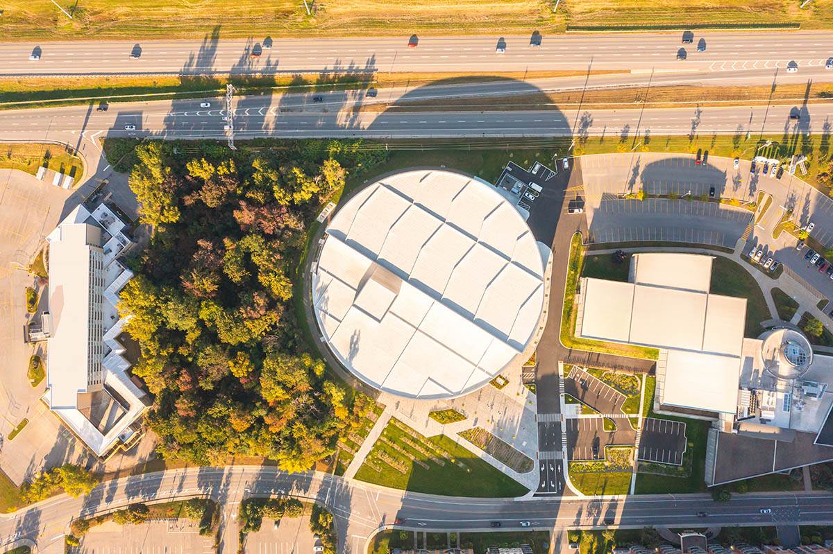 Sid Lee Architecture completes cylindrical aquatic complex in Laval, Canada