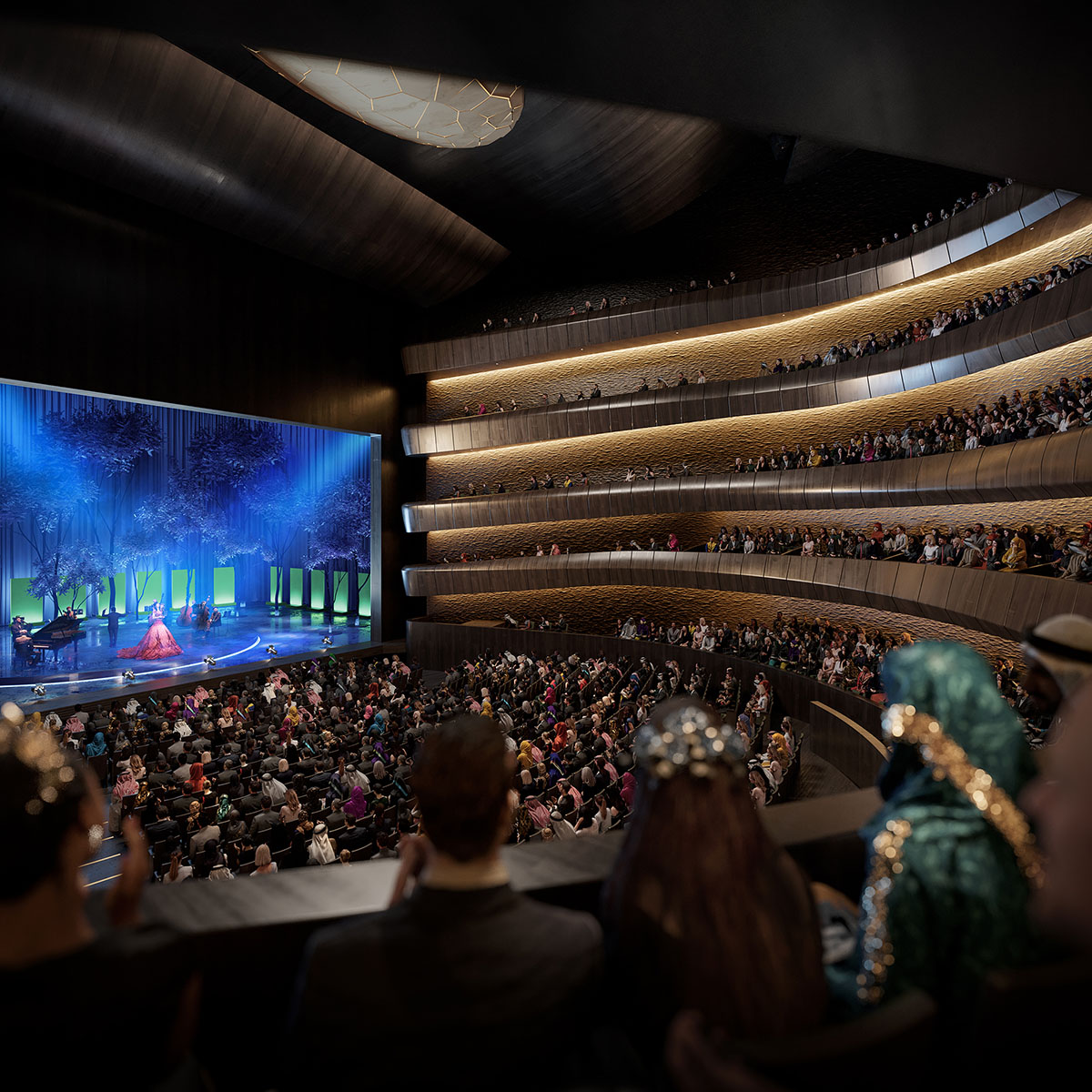 Snøhetta unveils opera house for Saudi Arabia referencing to traditional Najdi architecture