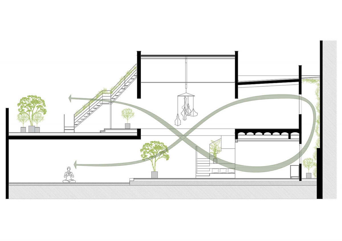 Cosybarcelona converts former cereal factory into a double-height yoga studio in Barcelona 