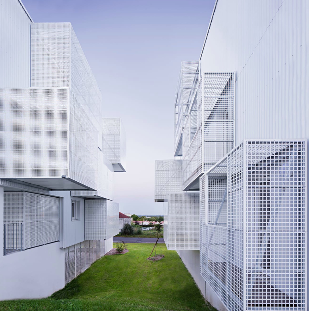 A new social housing project made of stack of metal boxes offers a new way of living  in France