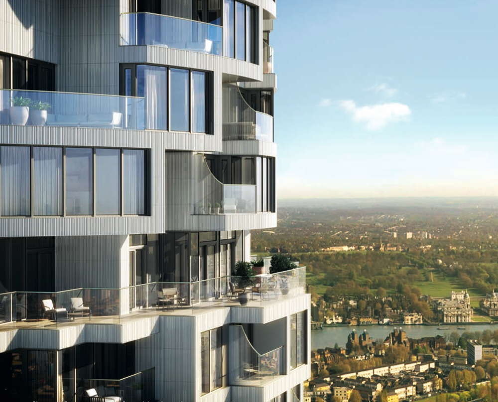Herzog & de Meuron releases new images of its first UK residential tower made of a sculpted form