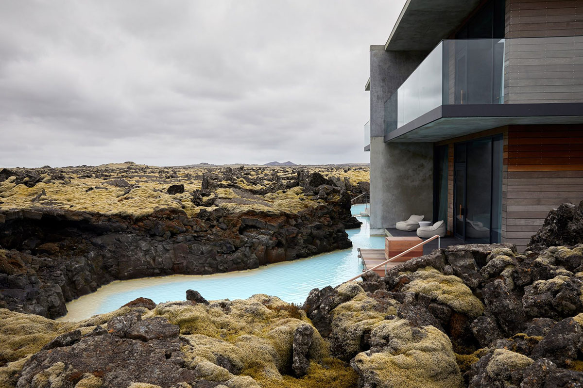 Basalt Architects completes Blue Lagoon Hotel among natural rock formations in Iceland