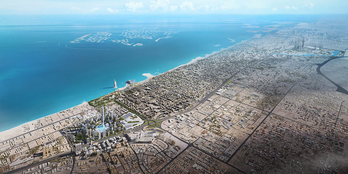 SOM's supertall Burj Jumeira skyscraper is inspired by the harmonious ripples of the desert in Dubai