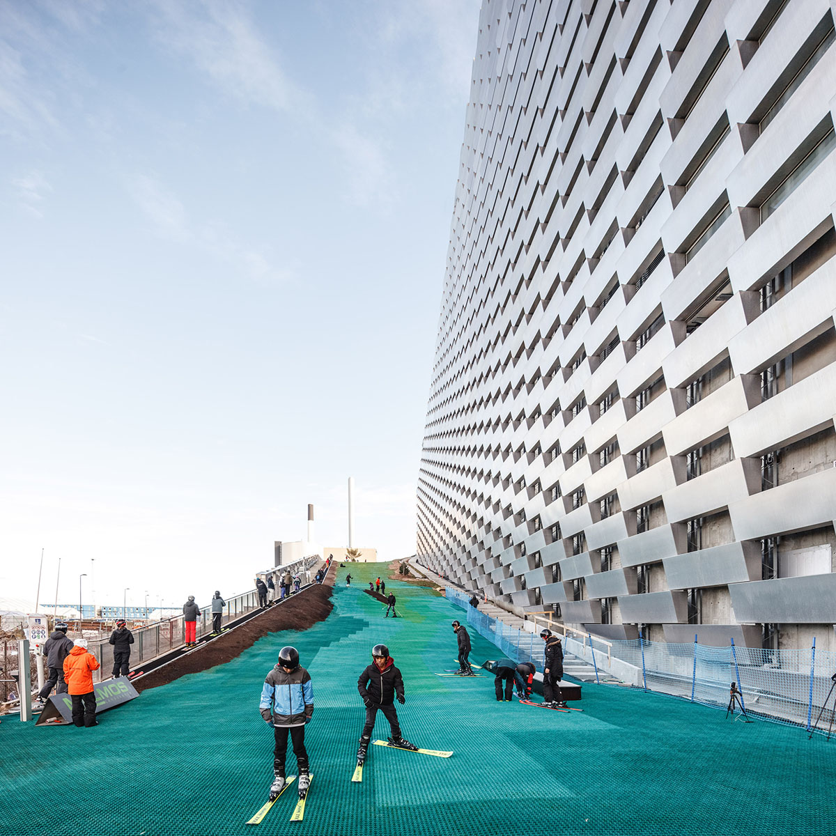 Latest photographs show BIG's 500-metre-long ski slope on Copenhill is under construction