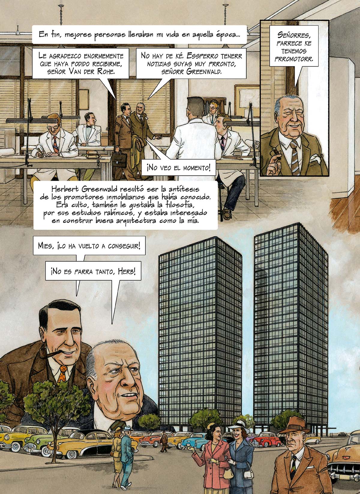 Mies van der Rohe's work and life narrated in graphic novel by Agustín Ferrer Casas