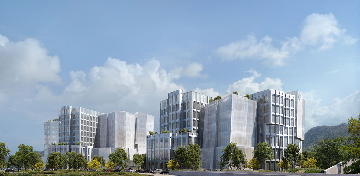 Frank Gehry designs iceberg-like office complex for Warner Bros HQ in Burbank's Media District