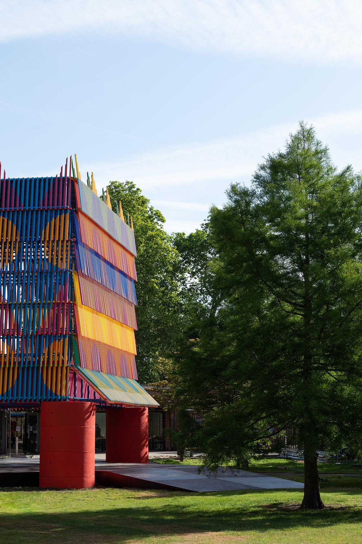 Pricegore And Yinka Ilori's Dulwich Pavilion opens at London Festival of Architecture
