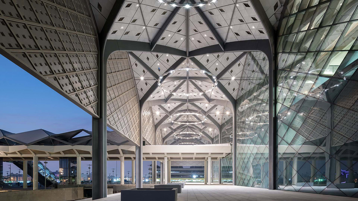 Foster + Partners designs stations with tree-like flexible roofs for Saudi Arabian cities