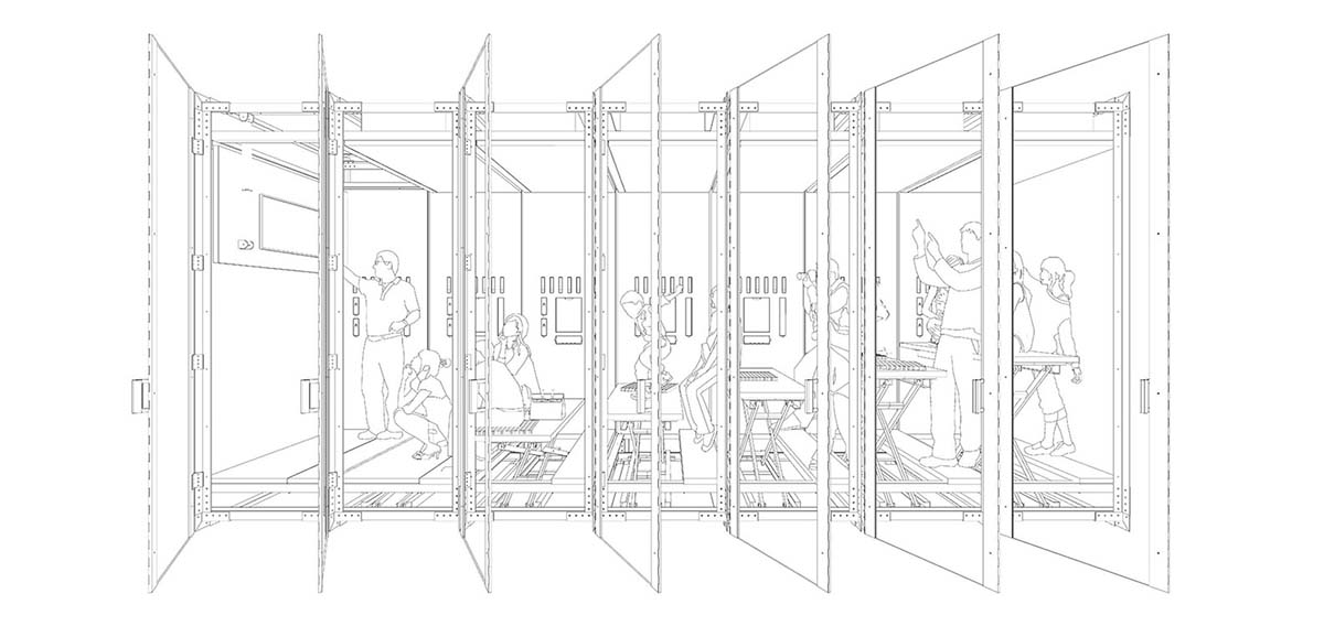 LUO studio designed one module that can adapt to various office spaces in Beijing