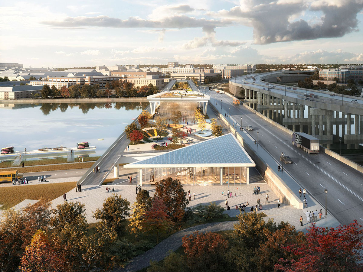OMA & OLIN and WRA's interlocking 11th Street Bridge Park gets approval in Washington, D.C