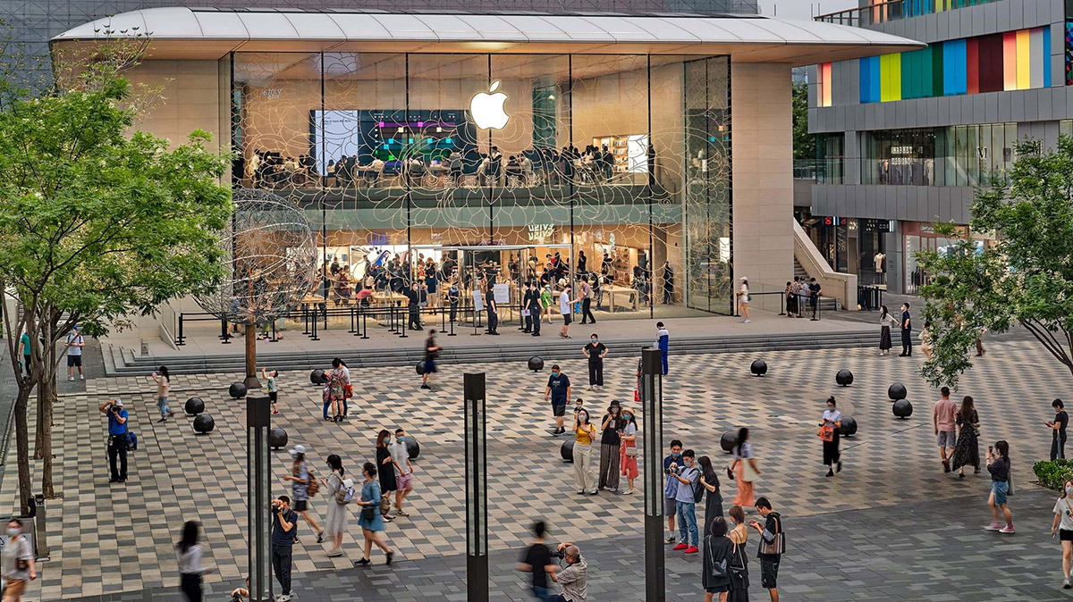 Foster + Partners designs Apple Sanlitun store with a porous facade in Beijing