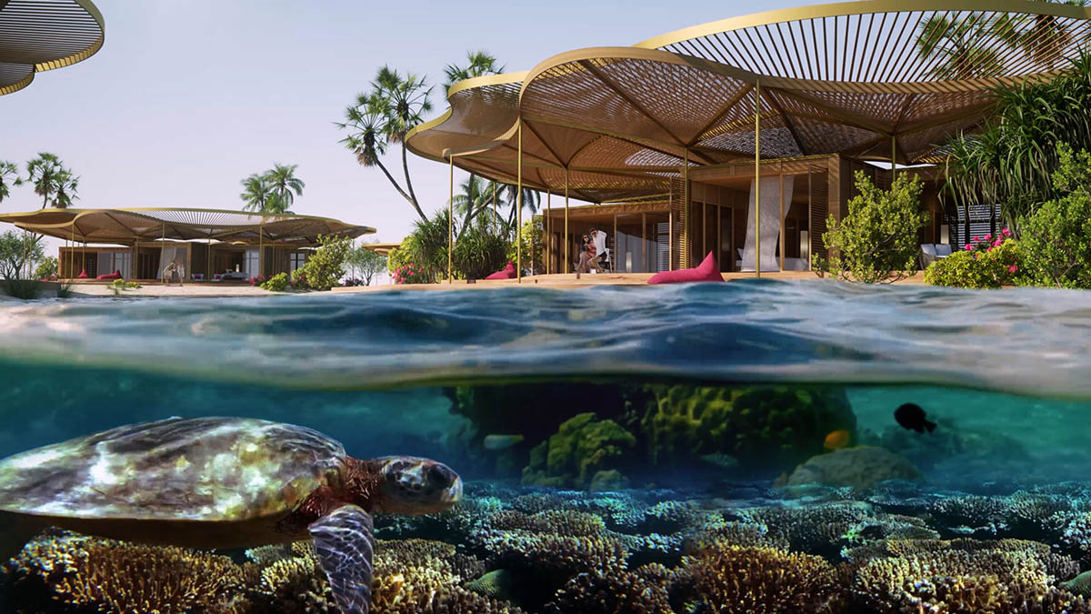 Foster + Partners designs Coral Bloom resort on Saudi Arabia's Shurayrah island