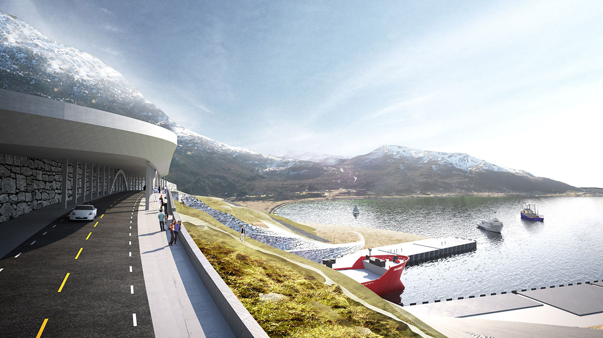 Snøhetta's Stad Ship Tunnel is given green light to start construction in Norway