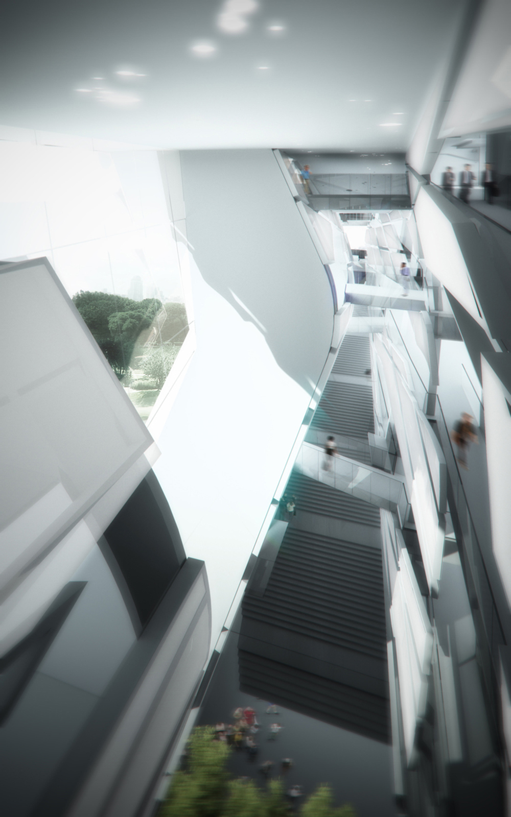 Thom Mayne proposes folded-volume and parametrically shaped facade for Kolon’s Future Research Park