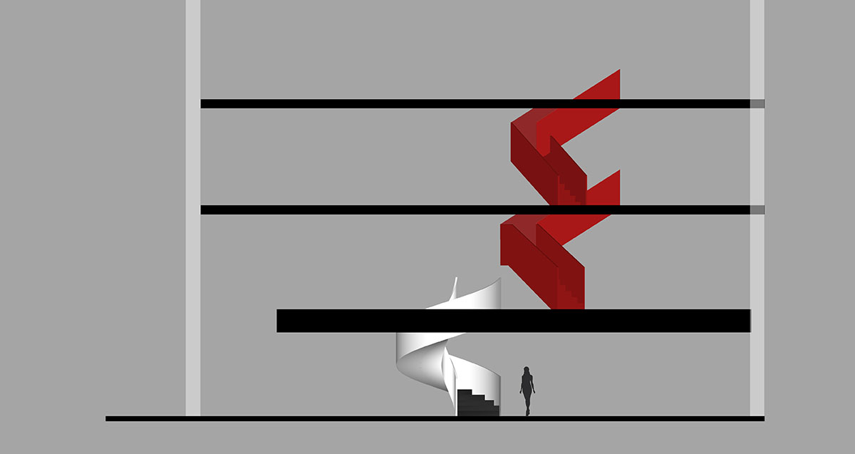 A beauty salon by AD ARCHITECTURE features dark-hued interiors drawing inspiration from cells