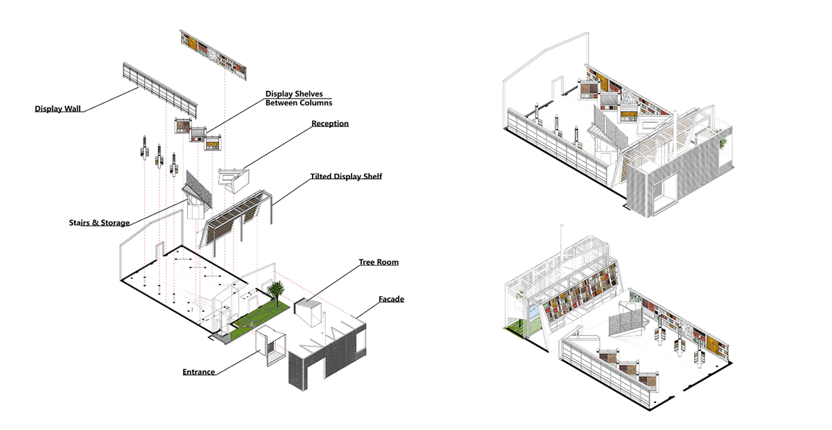 Atelier Alter converts old storage space into a stone archive using thousands of 10cm stone cubes