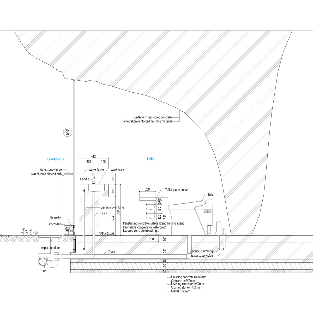 Junya.Ishigami+Associates reveals cave-like house and restaurant in earth form in Japan 